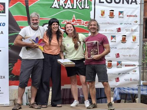 Momento de la entrega de los premios del II Concurso de Prados Floridos de navarra